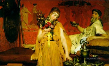 Sir Lawrence Alma Tadema Painting - Between Hope and Fear Romantic Sir Lawrence Alma Tadema
